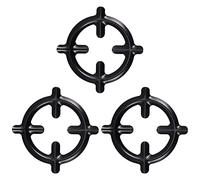 Didiseaon Support de Poêle pour Cuisinière à Gaz et Finition Soignée Design Spécial en Fer Noir 3pcs Dessous de Plat pour Brûleur Gaz Cuisine