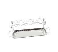 Didiseaon Support De Poulet Grillé Avec Bac Égouttage Emplacements Pour Cuisses Et Ailes Acier Inoxydable Pour Barbecue Et Four