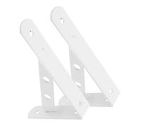 Didiseaon Support D'étagère Murale Robuste en Fer Blanc 2pcs Fixation Invisible pour Rangement Polyvalent à Domicile et Bureau
