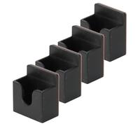 Didiseaon Support Mural Auto-adhésif Clip Léger et Stable 4 Pièces en Pvc Noir pour Gestion de L'espace pour Microphone Cb Voiture ou Extérieur