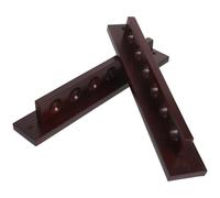 Didiseaon Support Mural pour Queues de Billard en Bois Massif 6 Emplacements Finition Rouge Vin Rangement Mural en T pour Salle de Billard et Club Porte-Queues Solide et Élégant