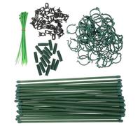 Didiseaon Support pour Plantes Réglable en Plastique Tiges et Clips Verts | Structure Modulaire à Connecteurs, Assemblage Facile, Maintien Stable des Tiges, pour Pothos et Massifs