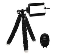 Didiseaon Support Trépied pour Photographie Mobile, Trépied Compact 3 Jambes en Mousse Noire Télécommande, Support Stable pour Smartphone Et Appareil Photo - pour Usage Intérieur Table