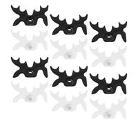 Didiseaon Supports de Queue de Billard en Plastique 12 Pièces Fourche de Bois de Cerf Noire et Blanche Porte-Queues pour Billard Américain Snooker Accessoires pour Maison et Club