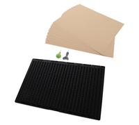 Didiseaon Tableau d'Écriture en Braille Portable 27 Lignes 30 Cellules avec Stylet Plastique Réutilisable Kit d'Apprentissage Braille pour Personnes Malvoyantes Outil Éducatif pour École