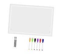 Didiseaon Tableau Effaçable À Sec Acrylique Pour Bureau Tableau Mémo Transparent Réutilisable Pour Planning Hebdomadaire Effaçable Avec Clous Publicitaires Et Stylos Blancs