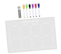 Didiseaon Tableau Mémo Transparent Effaçable avec Stylos Plaque de Planification DIY pour Listes et Rappels pour Bureau et Maison