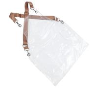 Didiseaon Tablier de Coiffeur Transparent en Tpu 50 Microns Courte Taille 60 CM Sangles Réglables Jaune Imperméable et Résistant à L’Huile Salon Coiffure Cuisine Professionnelle