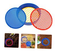Didiseaon Tamis de Jardin Plastique avec Cadre et Mailles Tamis à Sol Manuel pour Filtrage de Compost Sable et Petits Cailloux Outil pour Jardinage et Rempotage