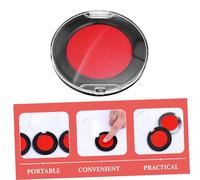 Didiseaon Tampon Encreur Rond Mini Portable Coussin Encreur PVC Rouge Accessoire Bureau Polyvalent pour de Fichiers et Usage Comptable