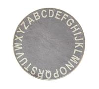 Didiseaon Tapis de Jeu Rond Garçon Fille Alphabet Coussin de Sol Doux Antidérapant pour Garçon Fille Tapis Éveil et de Rampe pour Gris