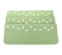 Didiseaon Tapis Escalier Antidérapant pour Garçon et Filles et Animaux, Lot de 3 Pièces en Polyester et Feutre, Lavable et Réutilisable, Maison, Couleur Verte Lumineuse