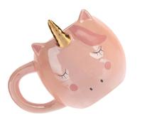 Didiseaon Tasse en Céramique Licorne Rose Adorable pour Bureau et Hôtel, Récipient à Eau Pratique Design Élégant et Fonction de Stockage D'eau