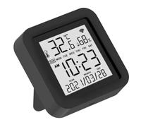Didiseaon Thermomètre Hygromètre Intérieur Portable USB avec Affichage Date Heure Wifi Télécommande pour Maison Bureau Serre