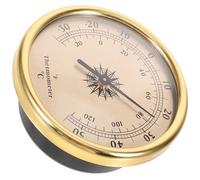 Didiseaon Thermomètre Mural Rond Précis en Alliage Aluminium Magnésium et Acrylique pour Intérieur, Station Météorologique Mesure de Température et Humidité, Décoration Ambiance Maison
