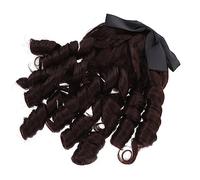 Didiseaon toupet hair charms fashion dance festival épingles bandeaux pour femmes gros bandeau tressé dame barrettes dentelle accessoires de cheveux pour femmes faux en tissu Brown