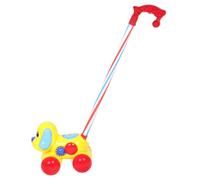Didiseaon Trotteur à Pousser pour Bébé Voiture à Pousser Chien Jaune Jouet à Tirer pour Tout-Petit Développement Musculaire Design Attrayant Apprentissage Marche Jouet de Motricité