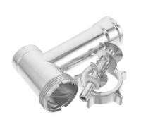 Didiseaon Tube D’alimentation en Alliage D’aluminium pour Hachoir à Viande Électrique, Kit 3 Pièces Écrou et Vis, Accessoires de Rechange pour Préparation de Viande à Domicile, Compatible