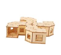 Didiseaon Tunnel De Jeu Bois pour Hamster Maison De Cachette avec Labyrinthe Amusant pour Petits Animaux Tube Exercice pour Hamsters Et Gérbils