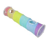 Didiseaon Tunnel Pliable pour Chat Jeu Interactif Intérieur Tube avec Papier Froissé Forme Oreille Chat Favorise Activité Physique