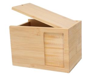 Didiseaon Urne Funéraire pour Animaux en Bambou Beige Portable avec Cadre Photo, Boîte à Cendres pour Souvenir Commémoratif Chien et Chat, pour Garder Les Mémoires