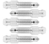 Didiseaon Valve de Purge D'air Moto en Métal Argenté, Vis M6x1 Facile à Libérer, Stabilité Optimale, Pack de 5 Pièces pour Purge de Frein et Fourche
