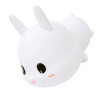 Didiseaon Veilleuse Lapin en Silicone Rechargeable 1 Pièce Lumière Douce Mécanique Blanc Chaud pour Chambre Garçon et Filles Lampe de Chevet Décorative Protectrice Yeux
