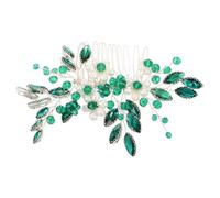 Didiseaon Vintage Handmade Crystal Bridal Hair Comb With Rhinestone Leaf And Pearl Flower Secure Alloy Hairpiece For Brides And Bridesmaids
