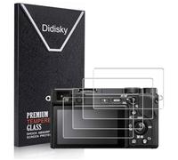 Didisky 4 pièces Protection Ecran pour Sony Alpha 6300,A6300/6400,A6400/A6000/A5000/A6600/A6100, Film Verre Trempé, Dureté 9H, Anti Rayures,Anti-Bulle