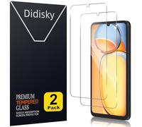 Didisky Lot de 2 Protecteur Verre Trempé pour Redmi 13C 4G,5G, Film Protection écran, dureté 9H, Pas de Bulles, Haute définition