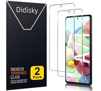 Didisky Lot de 2 Protecteur Verre Trempé pour Samsung Galaxy A71, Film Protection écran, dureté 9H, Pas de Bulles, Haute définition