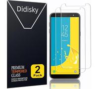 Didisky Lot de 2 Protecteur Verre Trempé pour Samsung Galaxy J6 2018, Film Protection écran, dureté 9H, Pas de Bulles, Haute définition