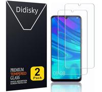 Didisky Lot de 2 Verre Trempé pour Huawei P Smart 2019, Film Protection écran, Anti Rayures, Dureté 9H, Pas de Bulles, Haute définition
