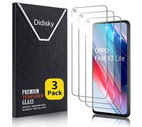 Didisky Lot de 3 Protecteur Verre Trempé pour OPPO Find X3 Lite, Film Protection écran, dureté 9H, Pas de Bulles, Haute définition