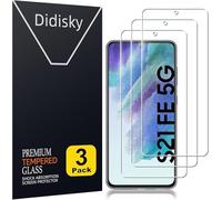 Didisky Lot de 3 Protecteur Verre Trempé pour Samsung Galaxy S21 FE, Film Protection écran, résistance aux Rayures, dureté 9H, Pas de Bulles, Haute définition
