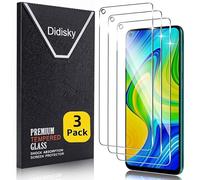 Didisky Lot de 3 Protecteur Verre Trempé pour Xiaomi Redmi Note 9, Film Protection écran, résistance aux Rayures, dureté 9H, Pas de Bulles, Haute définition
