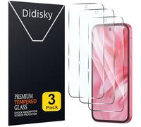 Didisky Lot de 3 Verre Trempé pour Google Pixel 9a 6.3", Film Protection écran, Anti Rayures, Dureté 9H, Pas de Bulles, Haute définition