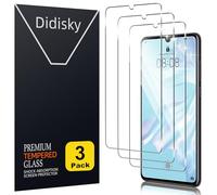 Didisky Lot de 3 Verre Trempé pour Huawei P30, Film Protection écran, Anti Rayures, Dureté 9H, Pas de Bulles, Haute définition