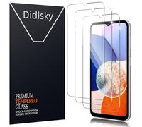 Didisky Lot de 3 Verre Trempé pour Samsung Galaxy A14 4G/5G, Film Protection écran, Anti Rayures, Dureté 9H, Pas de Bulles, Haute définition