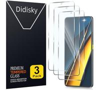 Didisky Lot de 3 Verre Trempé pour Xiaomi Poco X6 Pro 5G, Poco X6 5G 6.67", Film Protection écran, Anti Rayures, Dureté 9H, Pas de Bulles, Haute définition