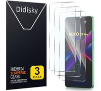 Didisky Lot de 3 Verre Trempé pour Xiaomi POCO X7 Pro 6.67", Redmi Note 14S, Film Protection écran, Anti Rayures, Dureté 9H, Pas de Bulles, Haute définition