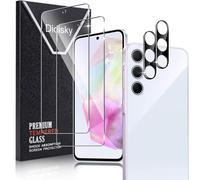 Didisky Verre Trempé pour Samsung Galaxy A36, Contenir Lot de 2 Film Protection écran et Lot de 2 Caméra Arrière Protecteur, Anti Rayures, Dureté 9H, Pas de Bulles, Haute définition