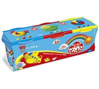 Dido 'Tris Pots de pâte pour jouer 220 g dans les couleurs jaune, rouge et bleu