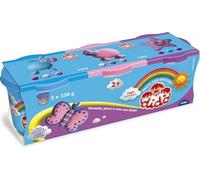 Didò Trois boîtes de 220 g chacune Mauve Rose et Cyan Multicolore