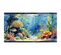 Didooou Fond d'aquarium en vinyle, fond d'habitat de reptile, fond d'aquarium 3D (30 x 30 cm, bande dessinée sous l'eau)