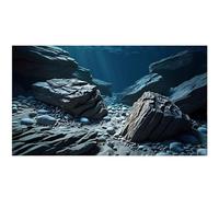 Didooou Fond d'aquarium naturel sous l'eau - Fond d'aquarium - Autocollants fins pour aquarium - 30 cm, 40 cm, 50 cm, 60 cm, 80 cm (80 x 120 cm, roches sous-marines 5)