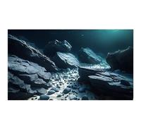 Didooou Fond d'aquarium naturel sous l'eau - Fond d'aquarium - Autocollants fins pour aquarium - 30 cm, 40 cm, 50 cm, 60 cm, 80 cm (30 x 60 cm, roches sous-marines 4)