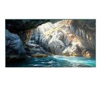 Didooou Image de fond 3D pour aquarium, colle PVC pour aquarium, autocollants décoratifs pour aquarium, boutique autocollants d'aquarium (cave-2, 30 x 30 cm)