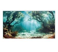 Didooou Image de fond 3D pour aquarium, colle PVC pour aquarium, autocollants décoratifs pour aquarium, boutique autocollants pour aquarium (océan-4, 30 x 30 cm)