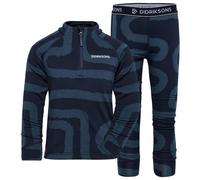 Didriksons - Kid's Jadis Printed Set - Sous-vêtement de ski - 100 - path navy